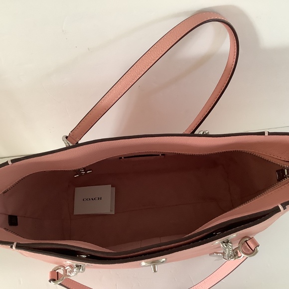 Genuine Coach Pink Handbag with silver chain Hardware brand new - Picture 4 of 11